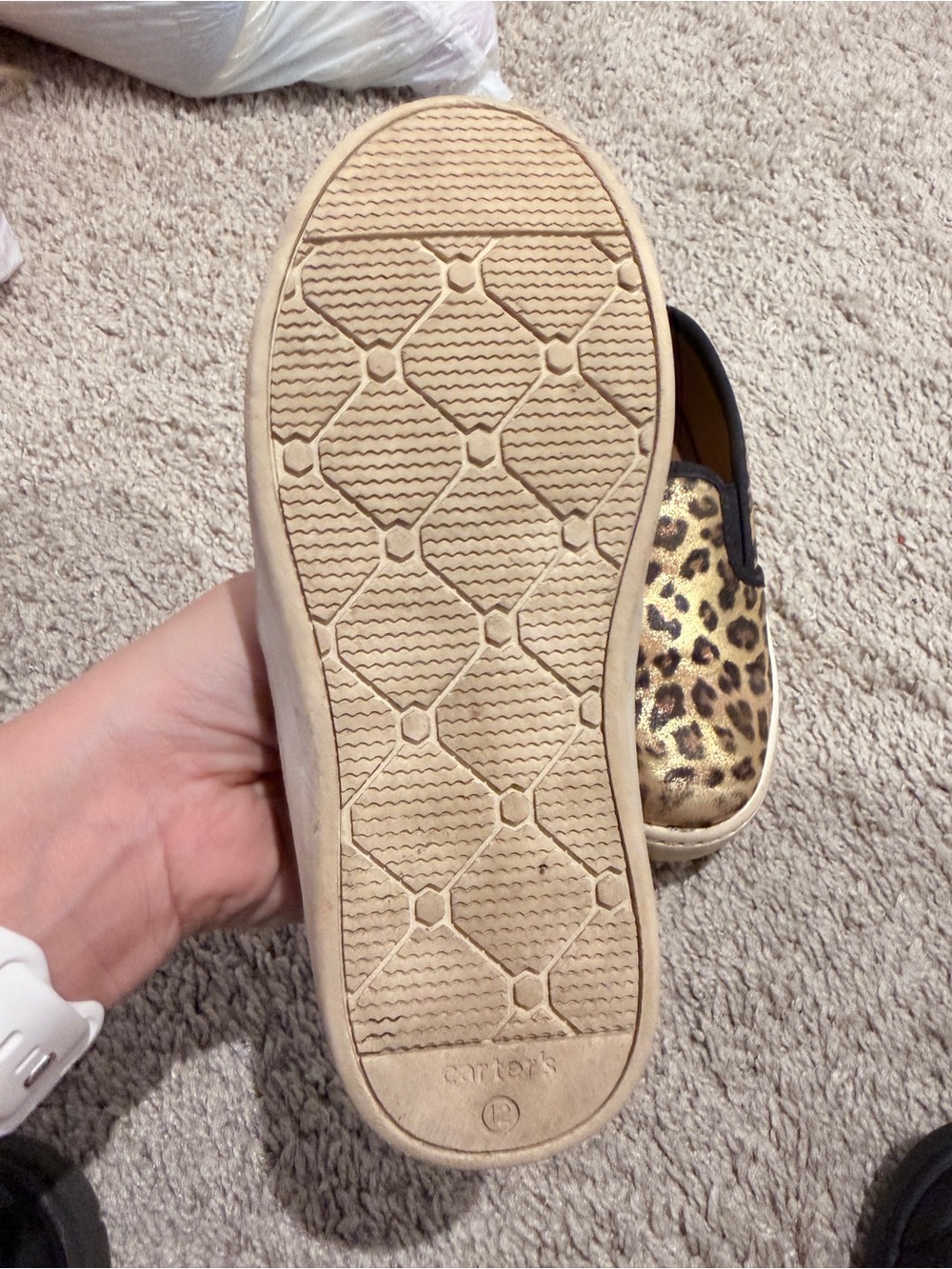 Kids Leopard Print Slip-On Sneakers - Picture 2 of 4